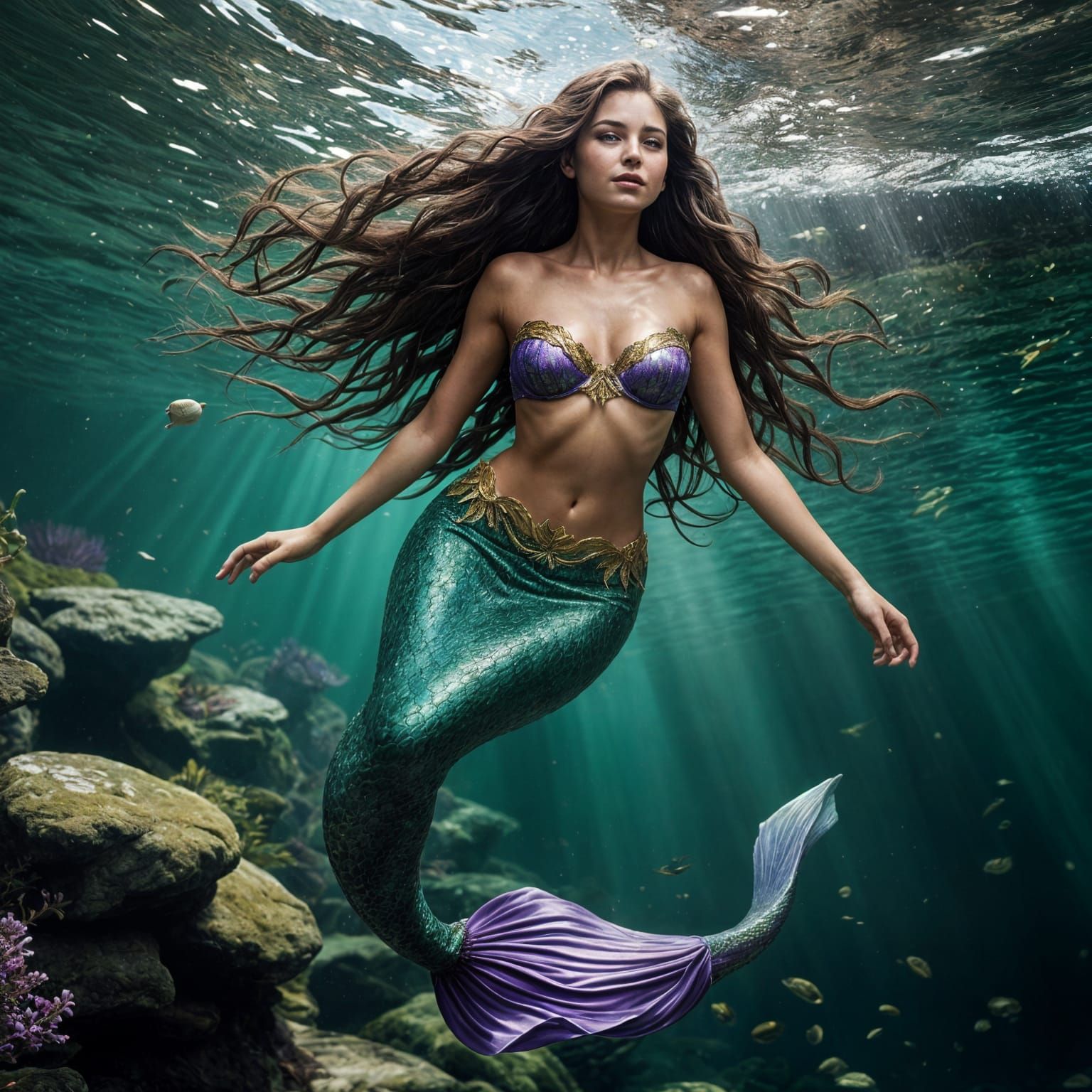 Mermaid of Enchantment in Water