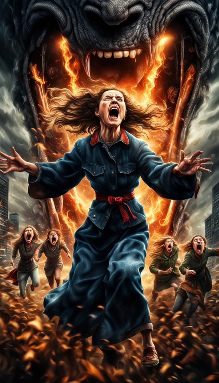 женщины кричат от разочарования