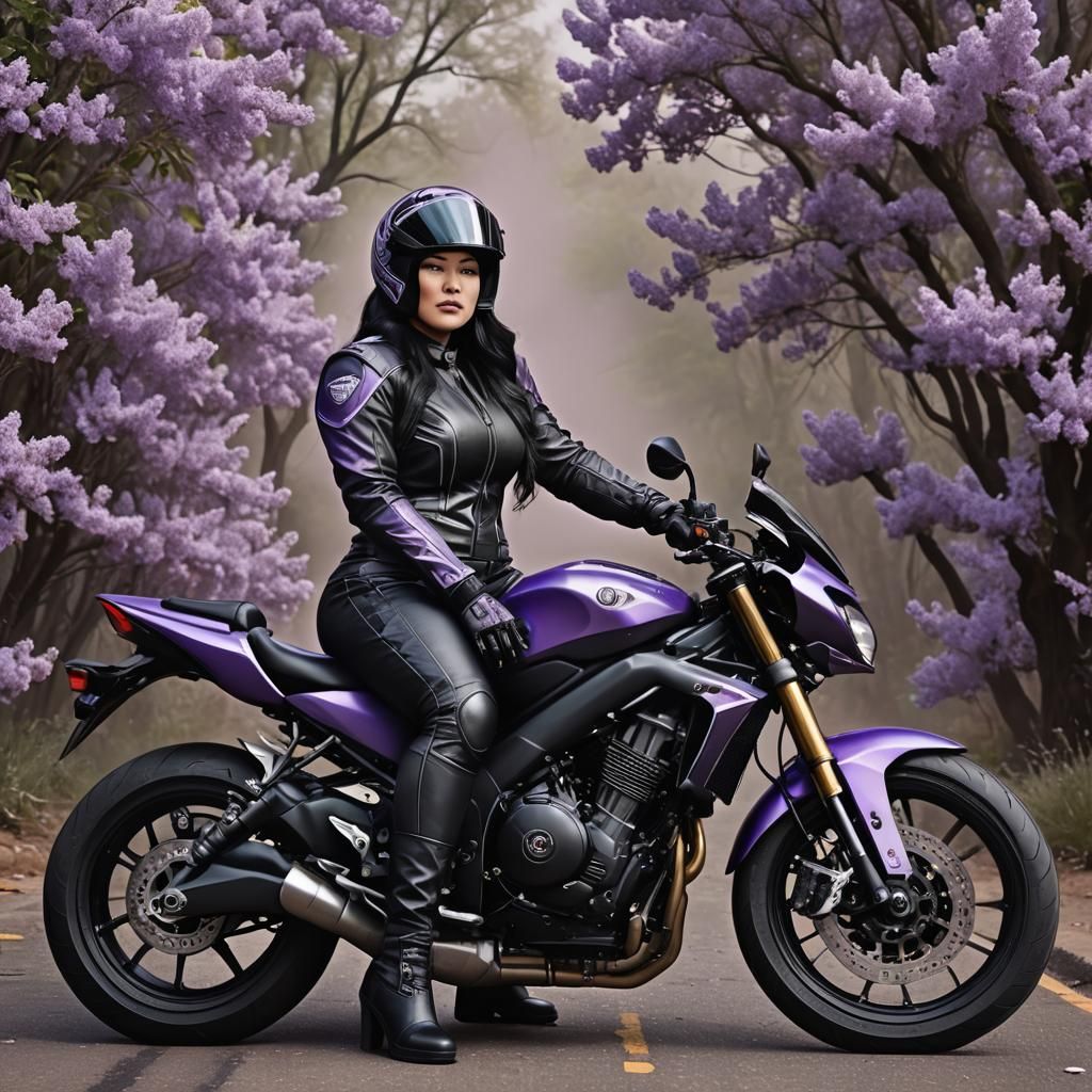 Lilac biker