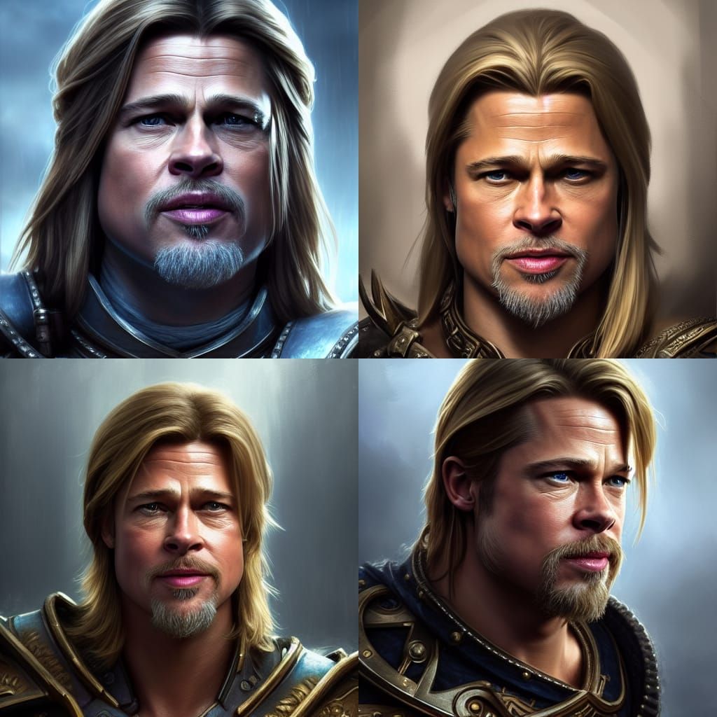 Anduin Wrynn Portrait in Greg Rutkowski Style