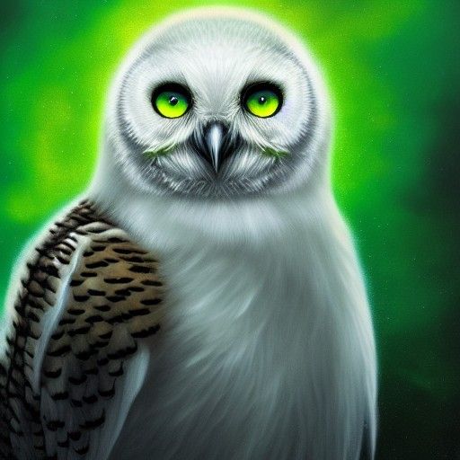 Arctic Owl Portrait in Ethereal Fantasy Style