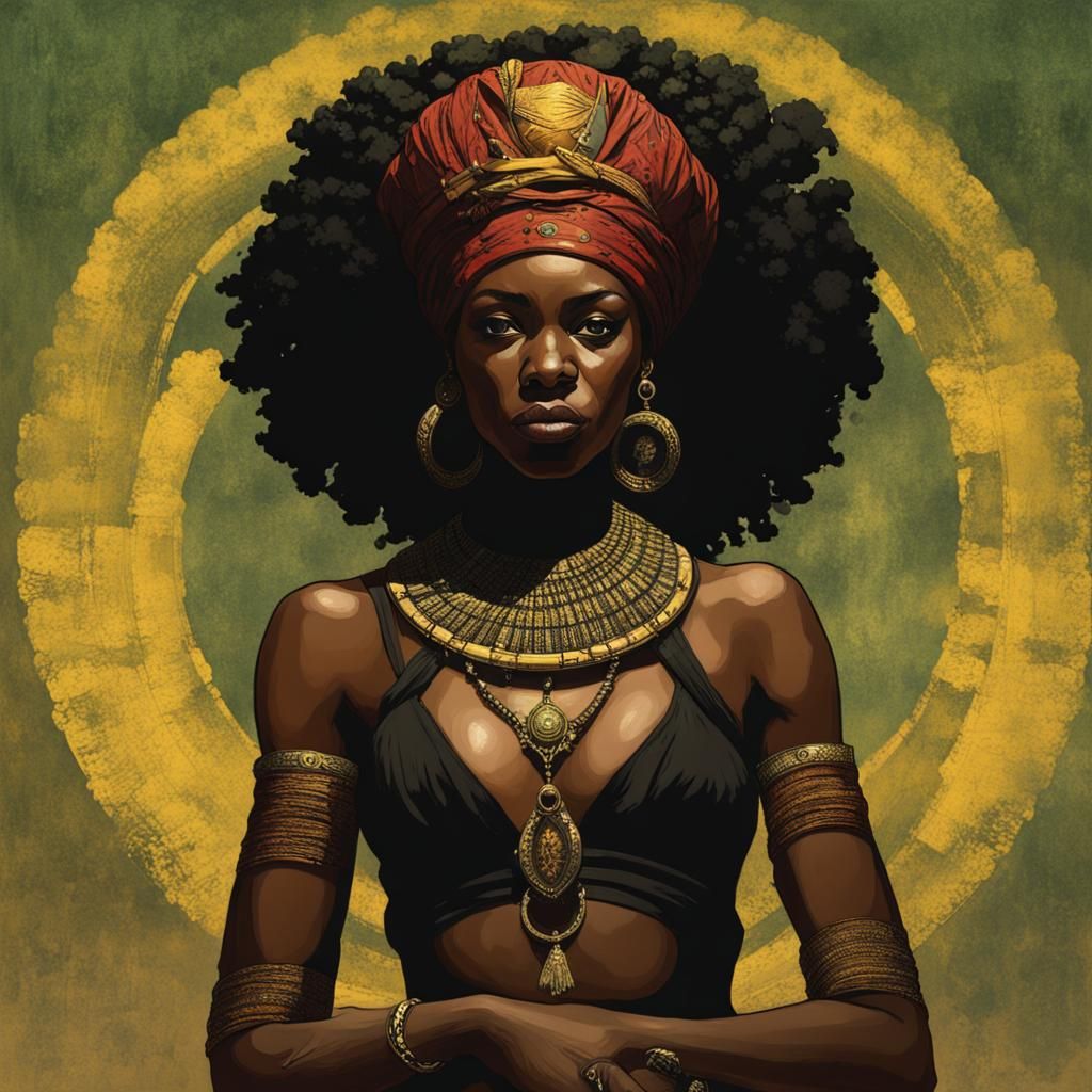 Jamaican Queen of Wisdom in Ancient Kingdom