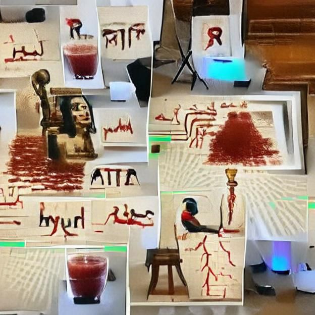 Egyptian Ritual with Electricity: An AI Art Creation
