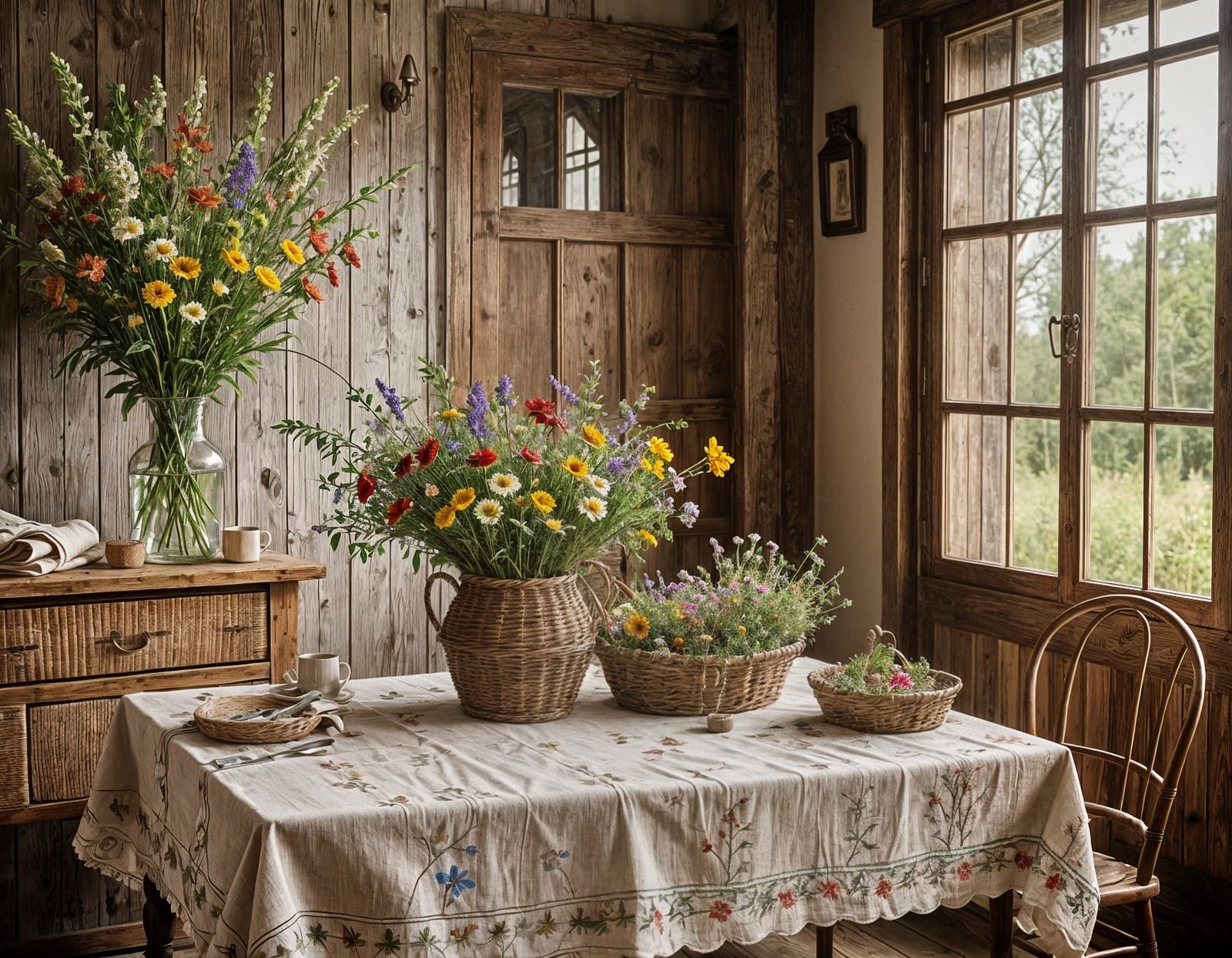 Rustic Home Interior with Wooden Accents