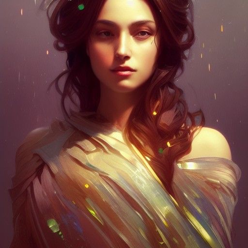 Hyperdetailed Jewel Portrait in Art Nouveau Style