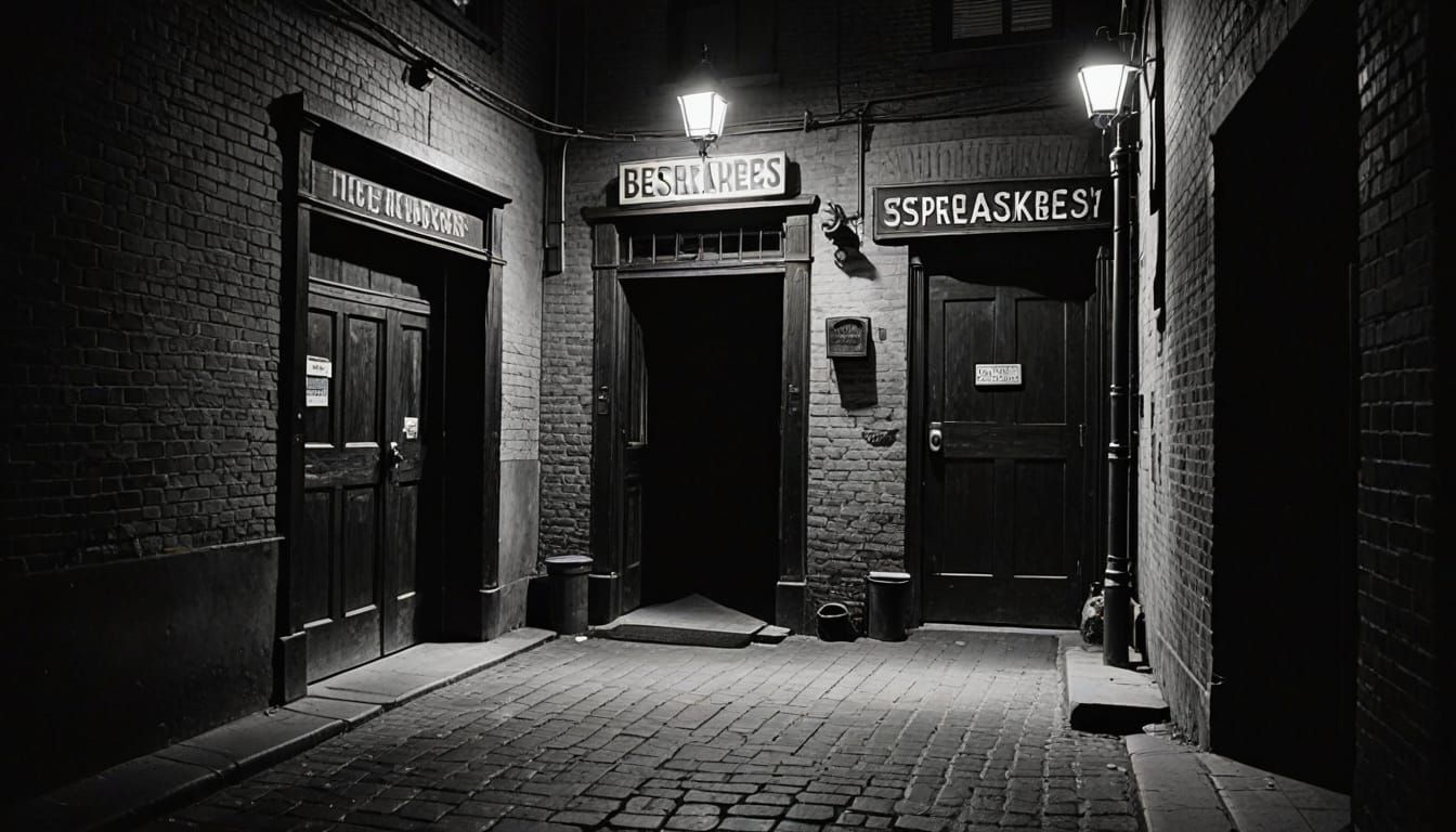 Mysterious Speakeasy Entrance in 1920s Style Photograph