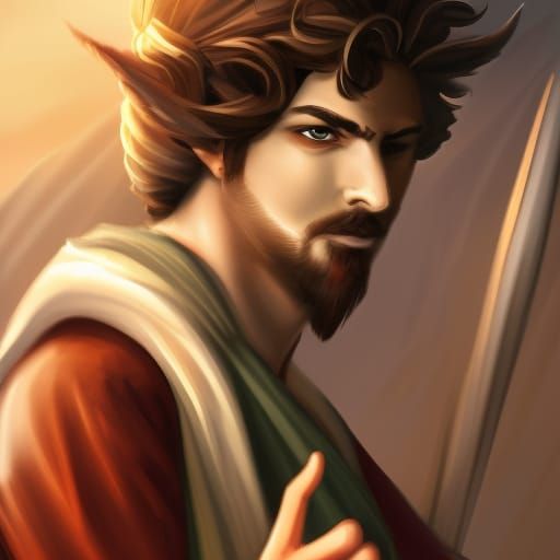 Handsome Young Scholar in White Toga