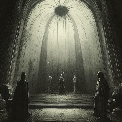 Sinister Ghost Chamber in Dark Fantasy Style