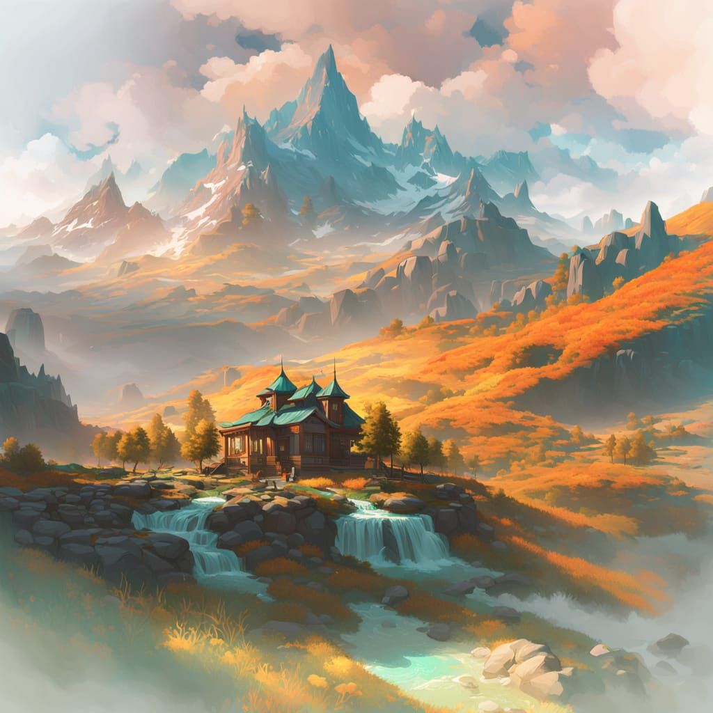 Detailed Landscapes and Villages in Dynamic Lighting