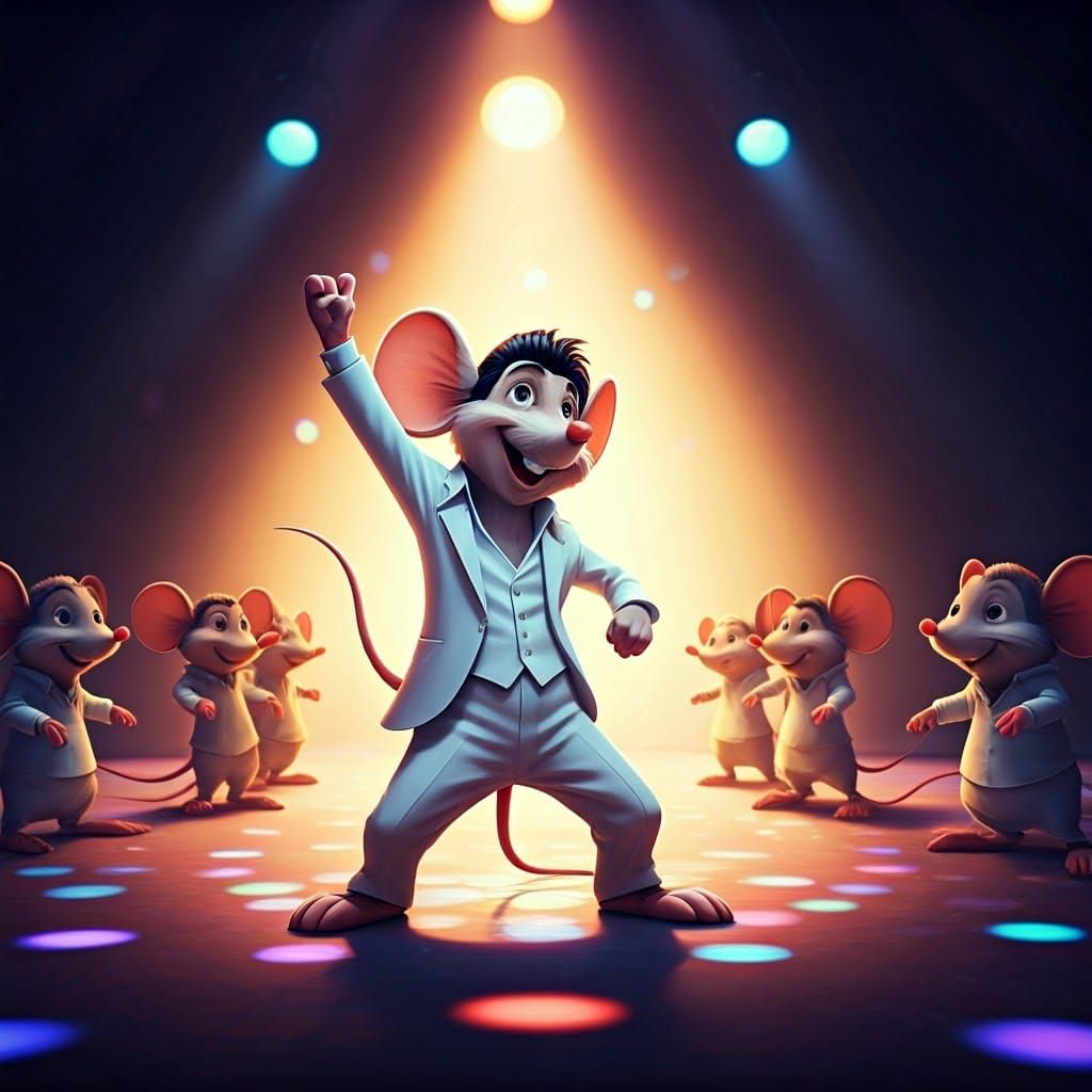 Mice Disco Fever Frenzy in Vibrant 4K