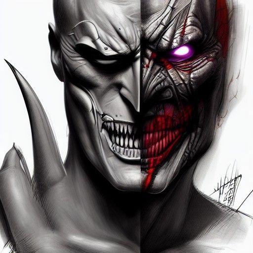 Two-Face Concept Art: Batman Villain