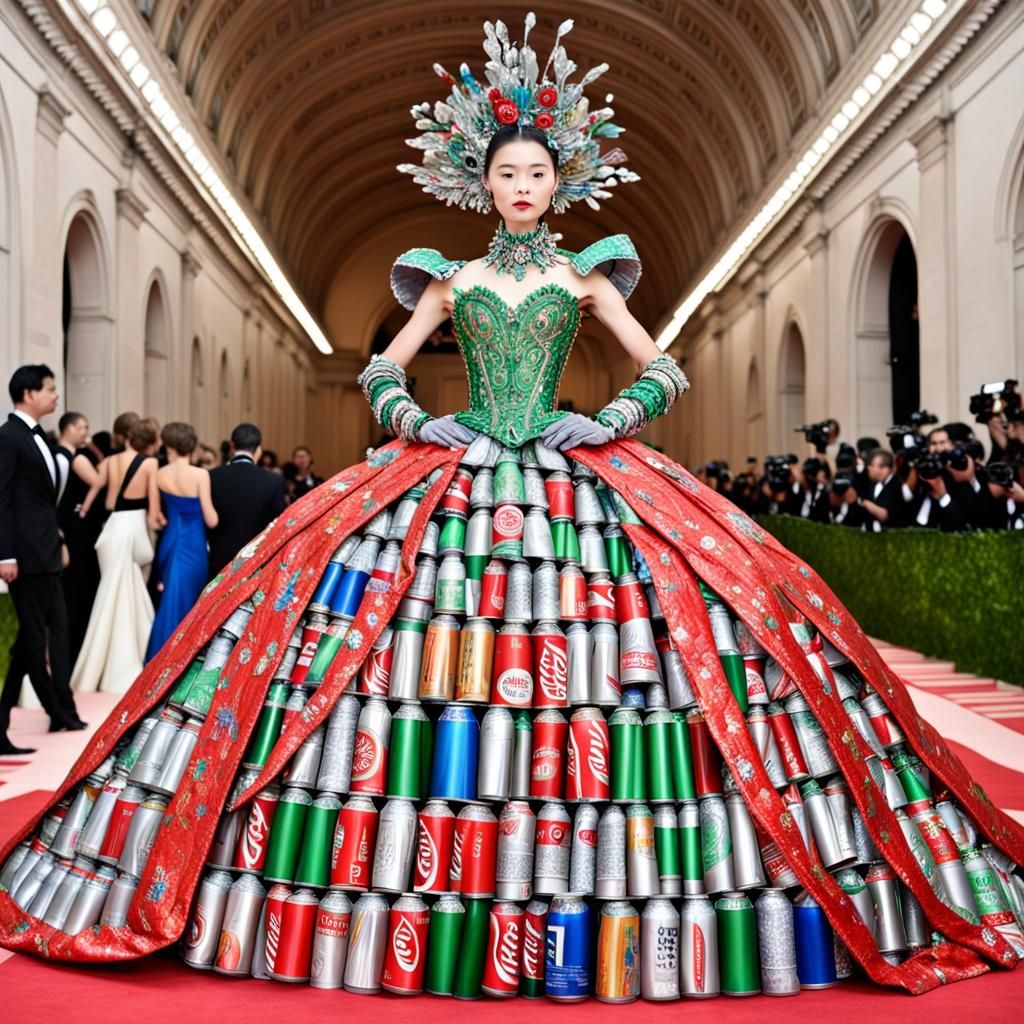 Avant-Garde Gown Made from Recycled Materials