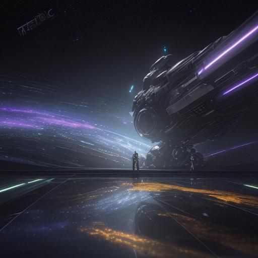 Galactic Abstract View in Van Gogh Style