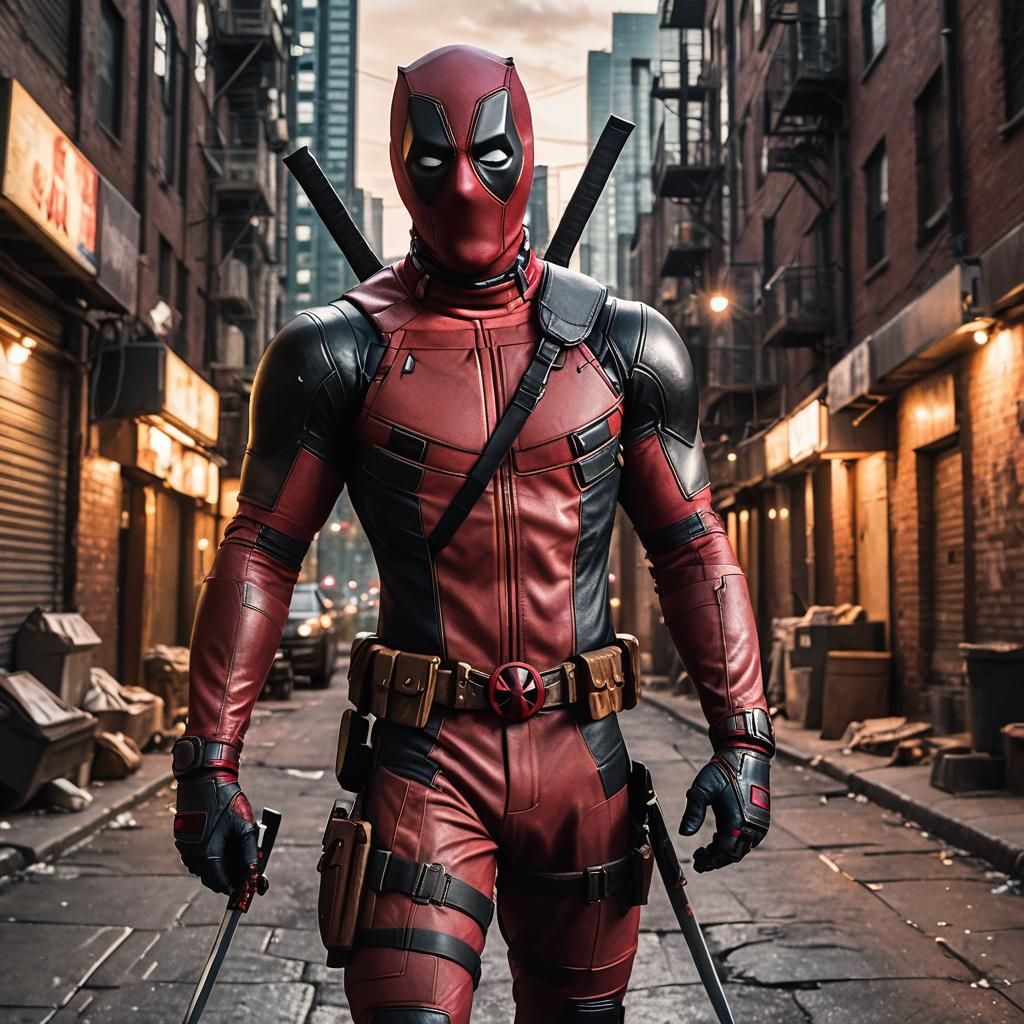 Deadpool in Golden Hour Glory