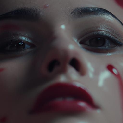 Underwater Blood Portrait in High Fashion Style