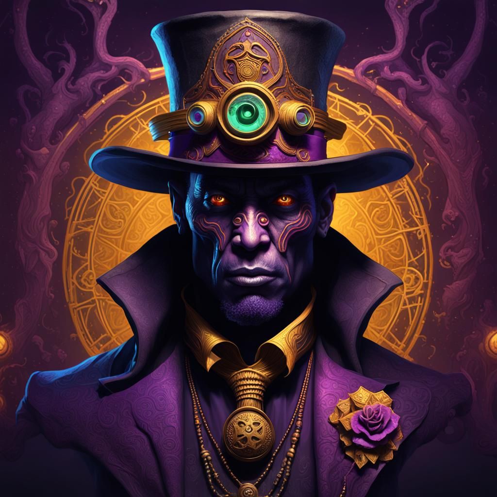 Voodoo Priest Nyarlathotep in Dark Fantasy Art