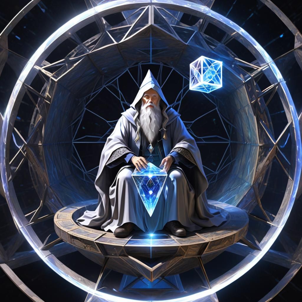 Wizard in Tesseract Demonstrates Fourth Dimension