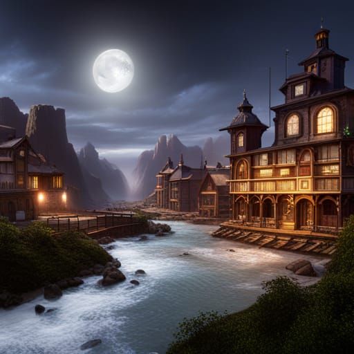 Fantastical America Concept Art in Deep Color