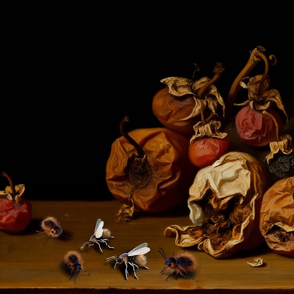 Chibi Still Life: Decaying Fruit in Dutch Style