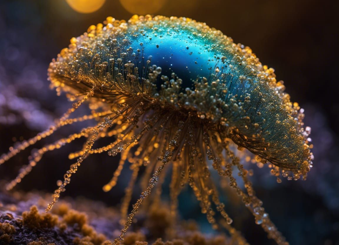 Iridescent Bacteriophage with Angel Wings