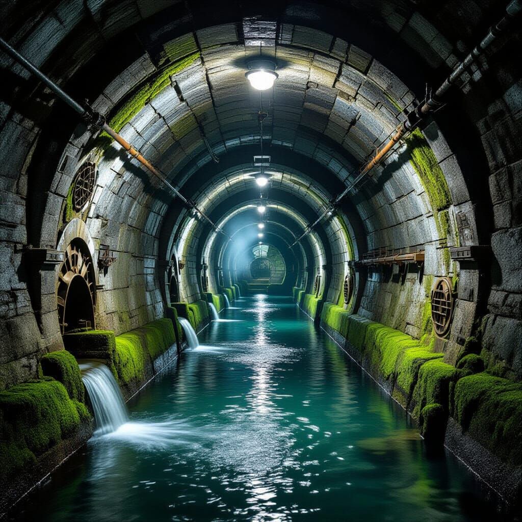 Portofino Sewage Tunnel: Art Deco Steampunk Engineering