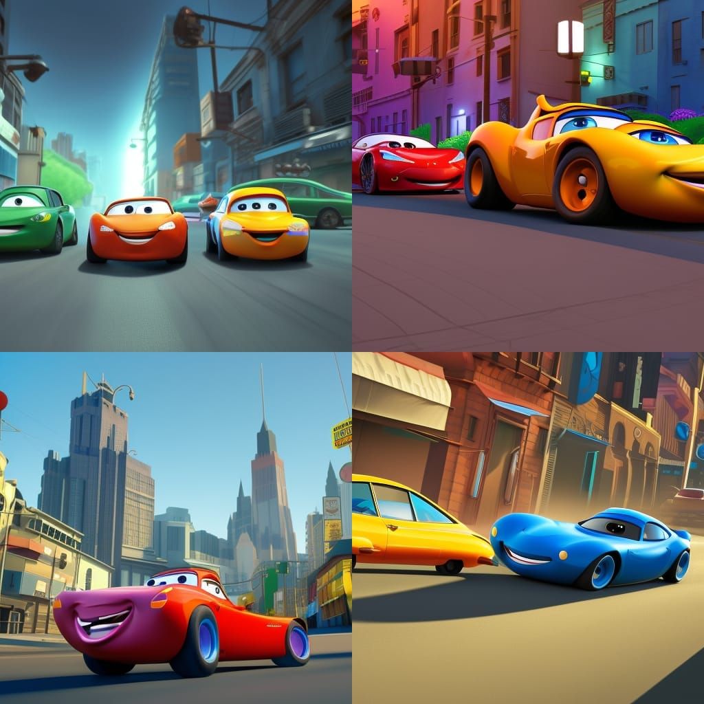 Cars: Pixar-Style 3D Digital Art