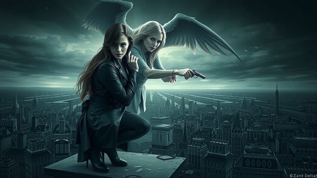 Gothic Noir Vampire Queen in Dark Alleyway