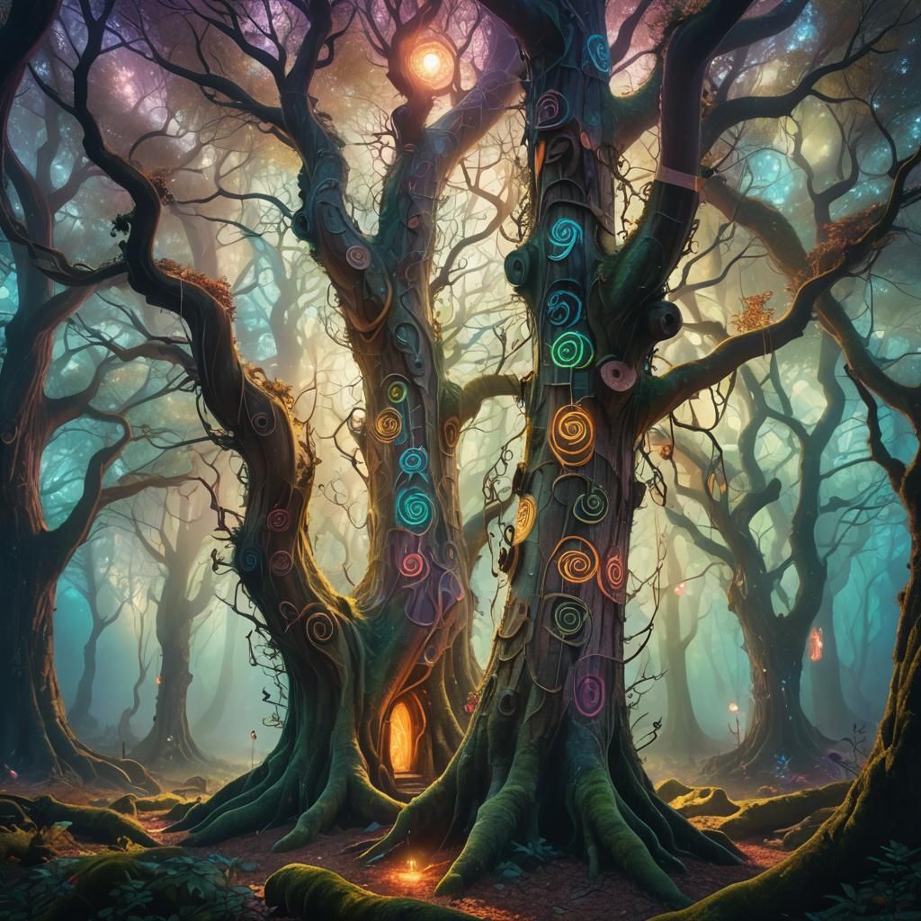 Nature Spirit Collaboration in Surreal Digital Art