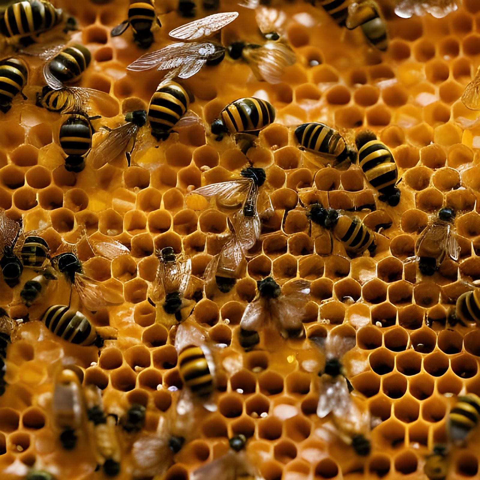 Bees Making Honeycomb: Professional Portrait Photography