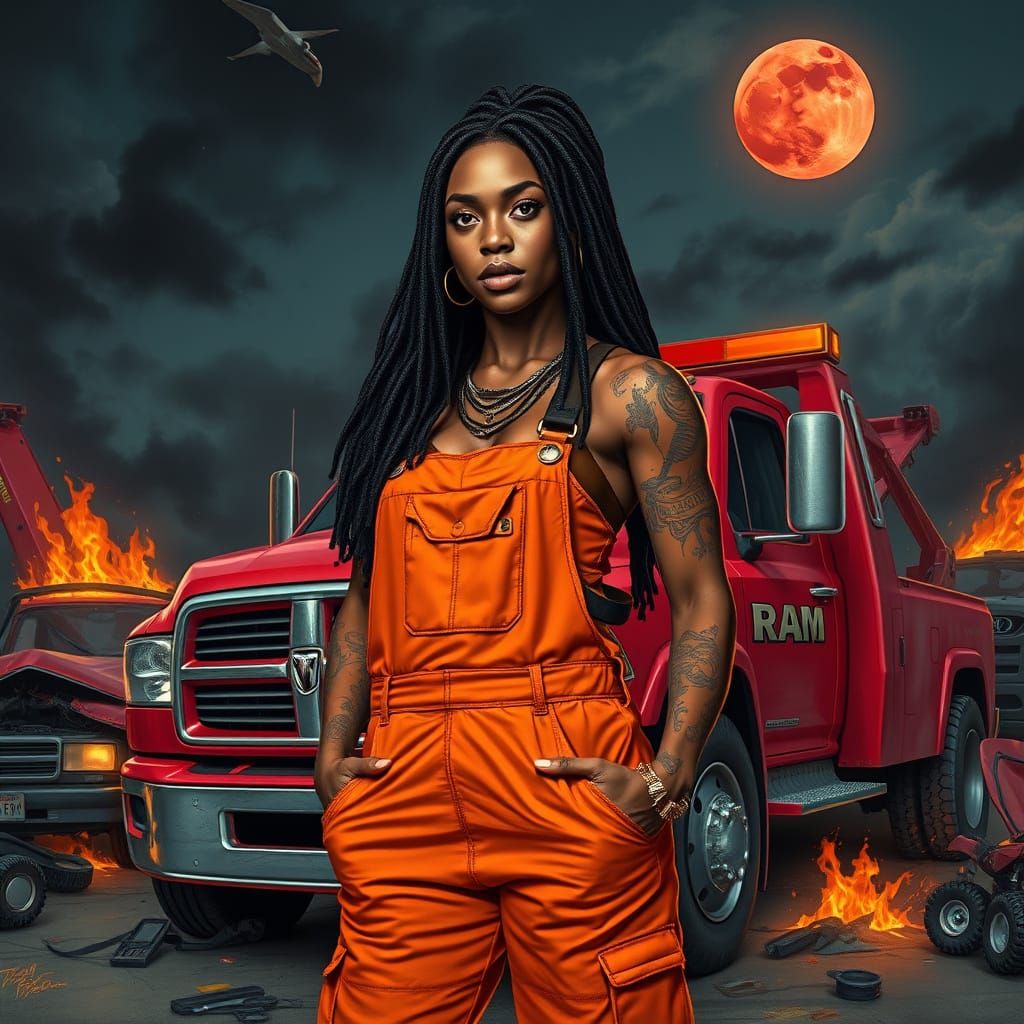 Vibrant African Warrior in Hyperrealistic Style