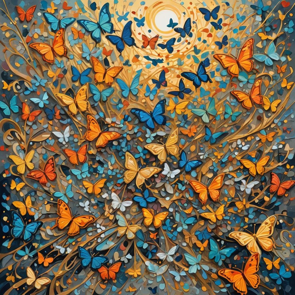 Butterfly Effect Disrupts Paris in Gouache Style