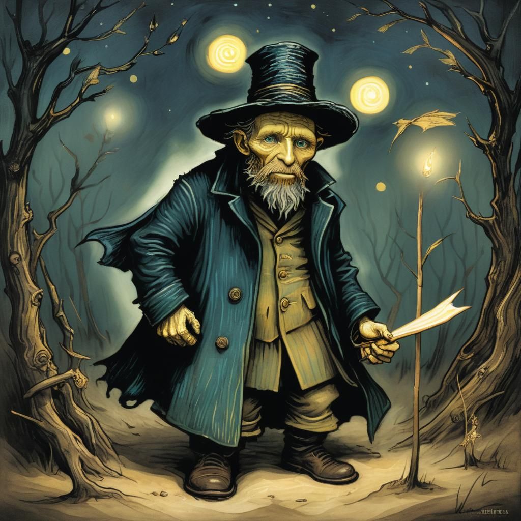 Grimdark Landscape in Post-Impressionist Style