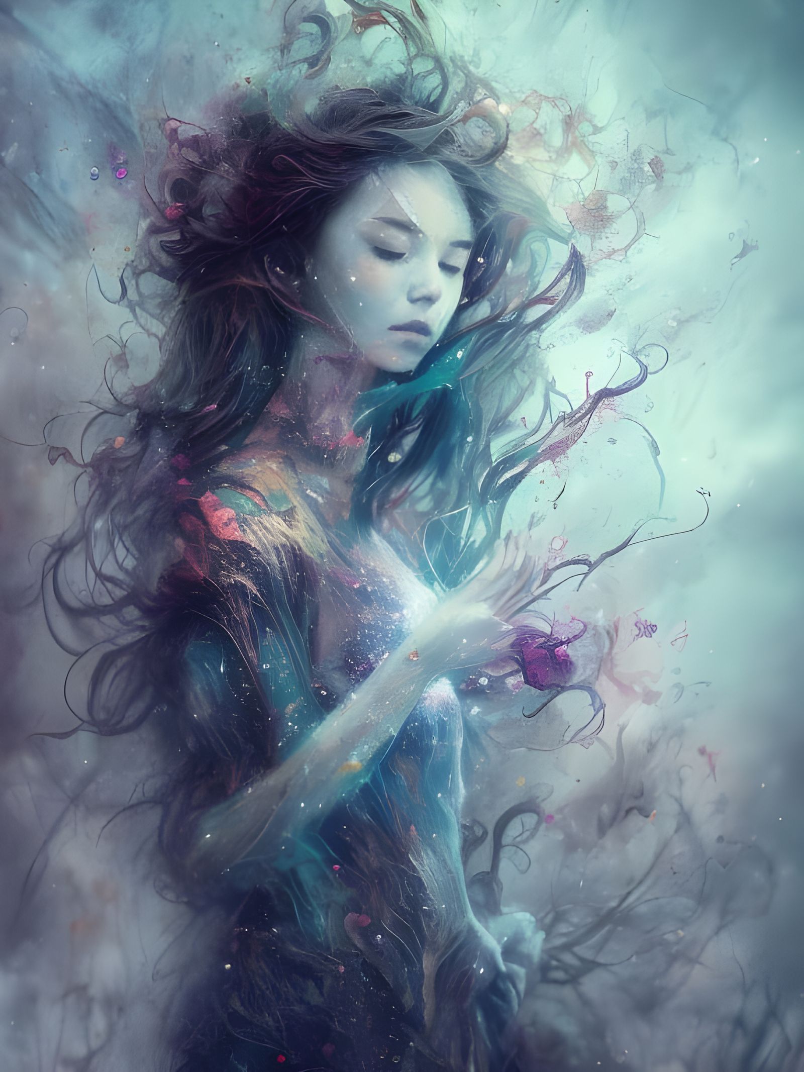 Magical Cosmic Landscape in Digital Illustration