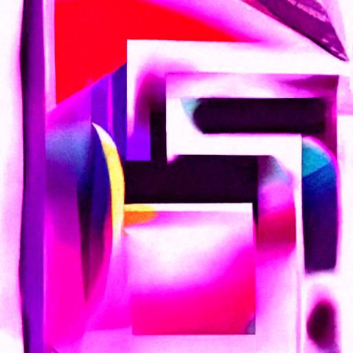 Geometric Pop Art Screen Print in Bauhaus Style