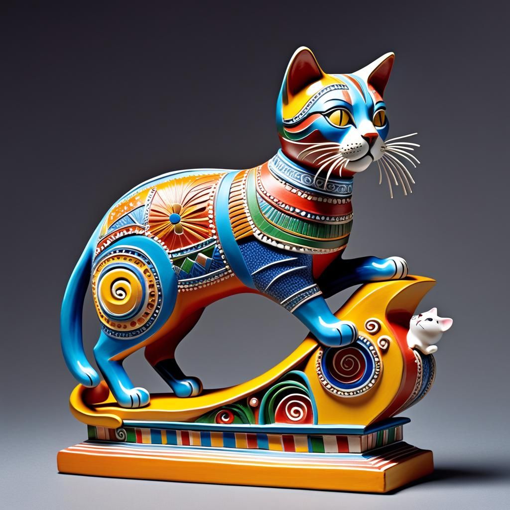 a beautiful cat playing with mouse,