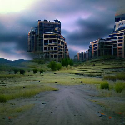 Dystopian Deserted Landscape: Matte Painting