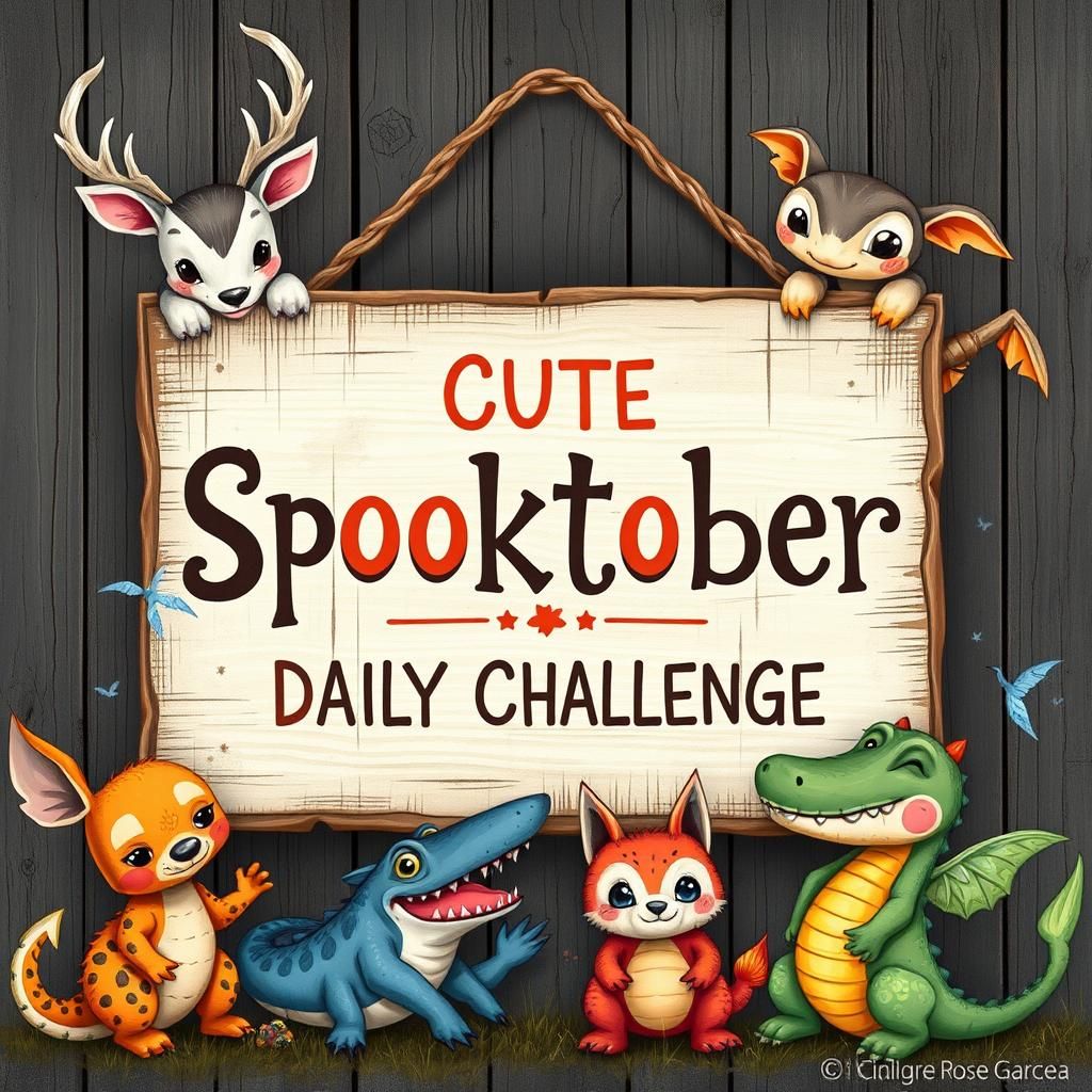 Cute Halloween Creature Hybrids in Storybook Style