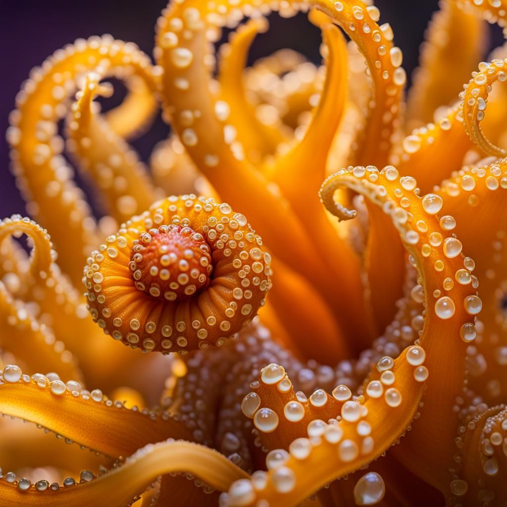 Octopus Tentacles in Golden Hour: A Macro Photograph