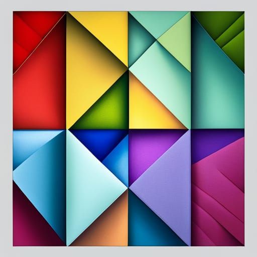 Geometric Pop Art Screen Print in Bauhaus Style