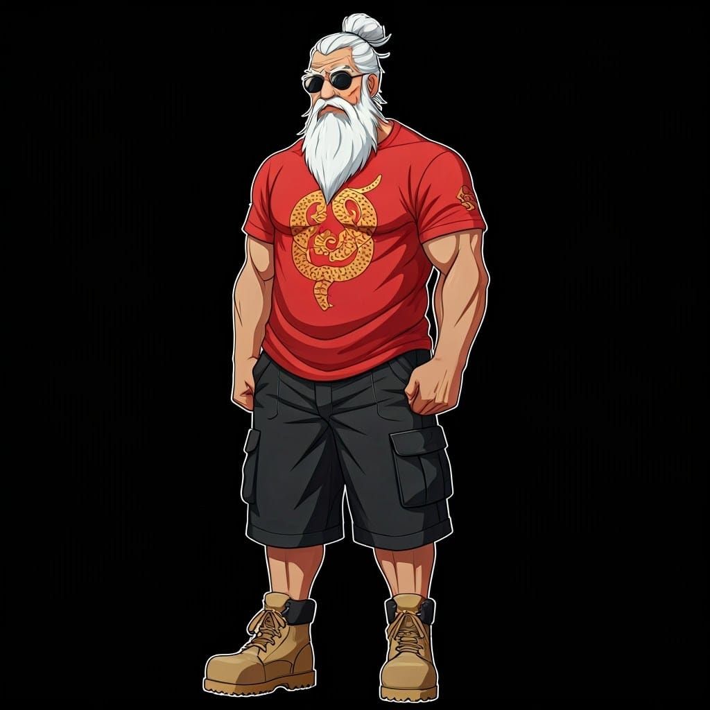 Mature Asian Sage in Anime Style