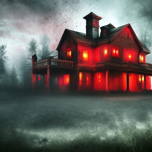 Abandoned Horror House in Cinematic 3D Rendering