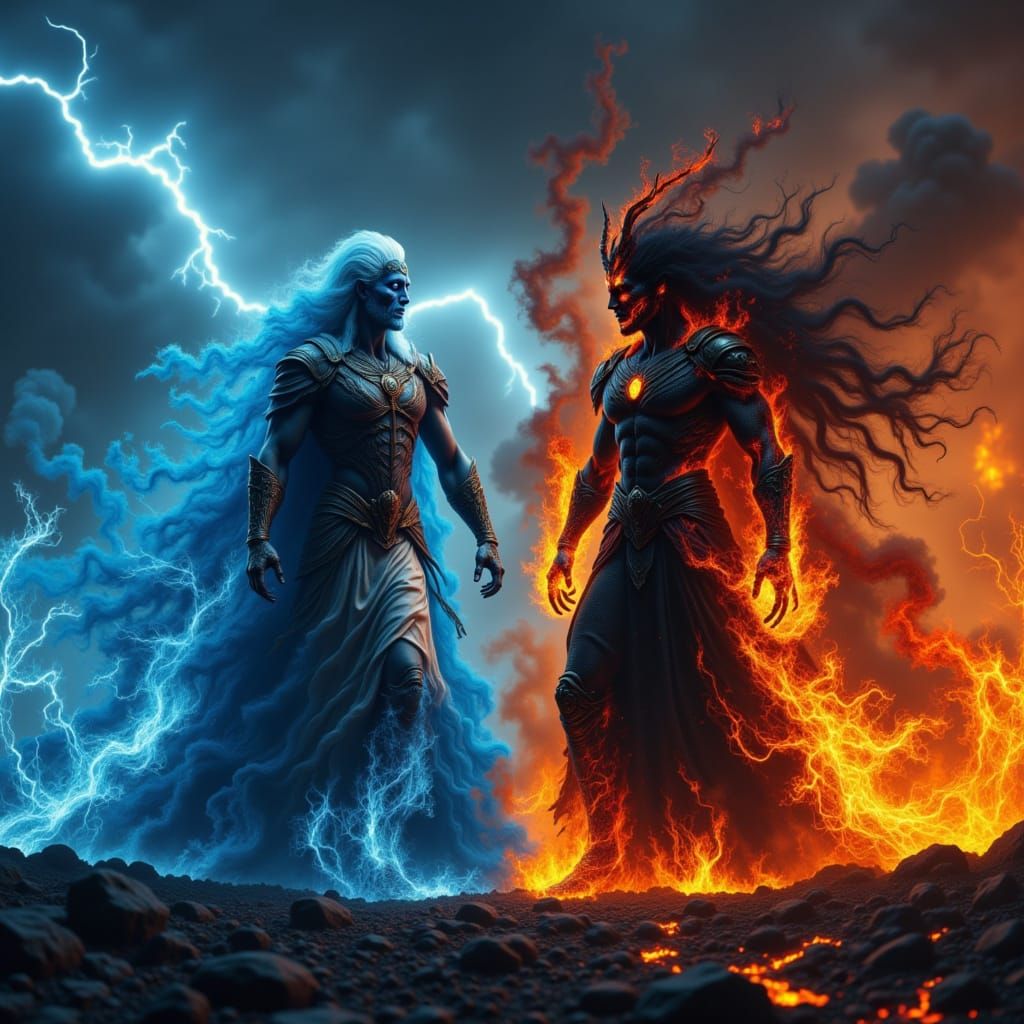 Gods of Heat and Cold Face Off in Photo Realistic Battle