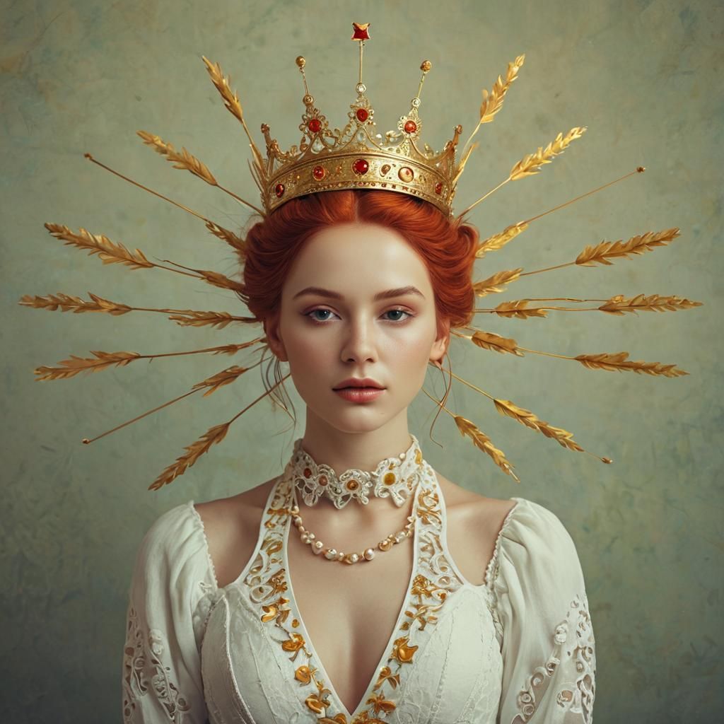 Ethereal Sun Queen Fantasy Art