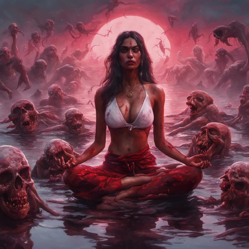 Dark Fantasy Meditation in Blood Lake