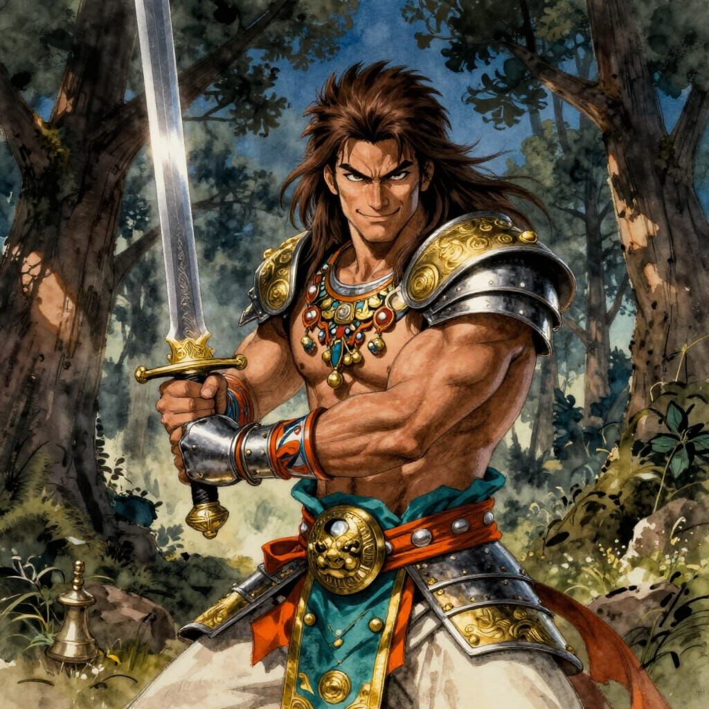 Cocky Warrior Duelist in Mayan Clothing