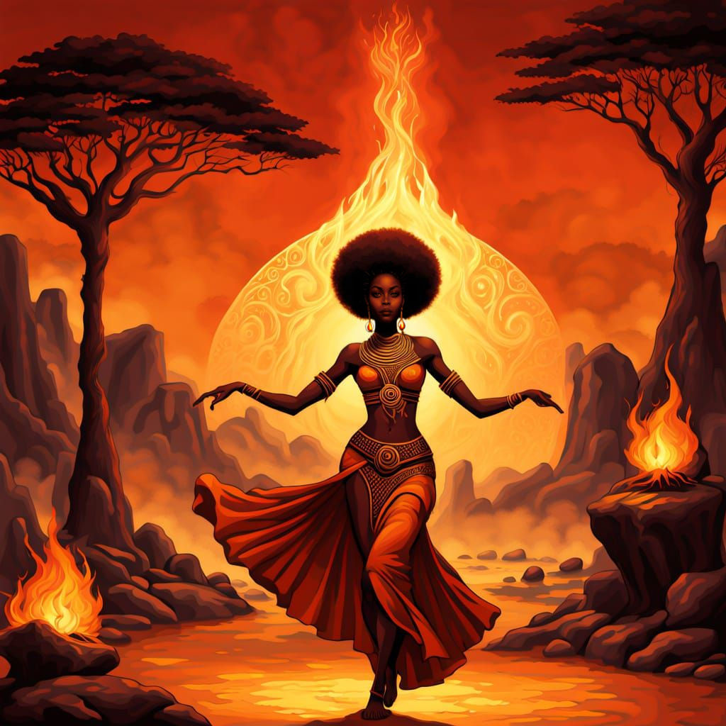 African Voodoo Goddess Elegguá Celebrated in Dance