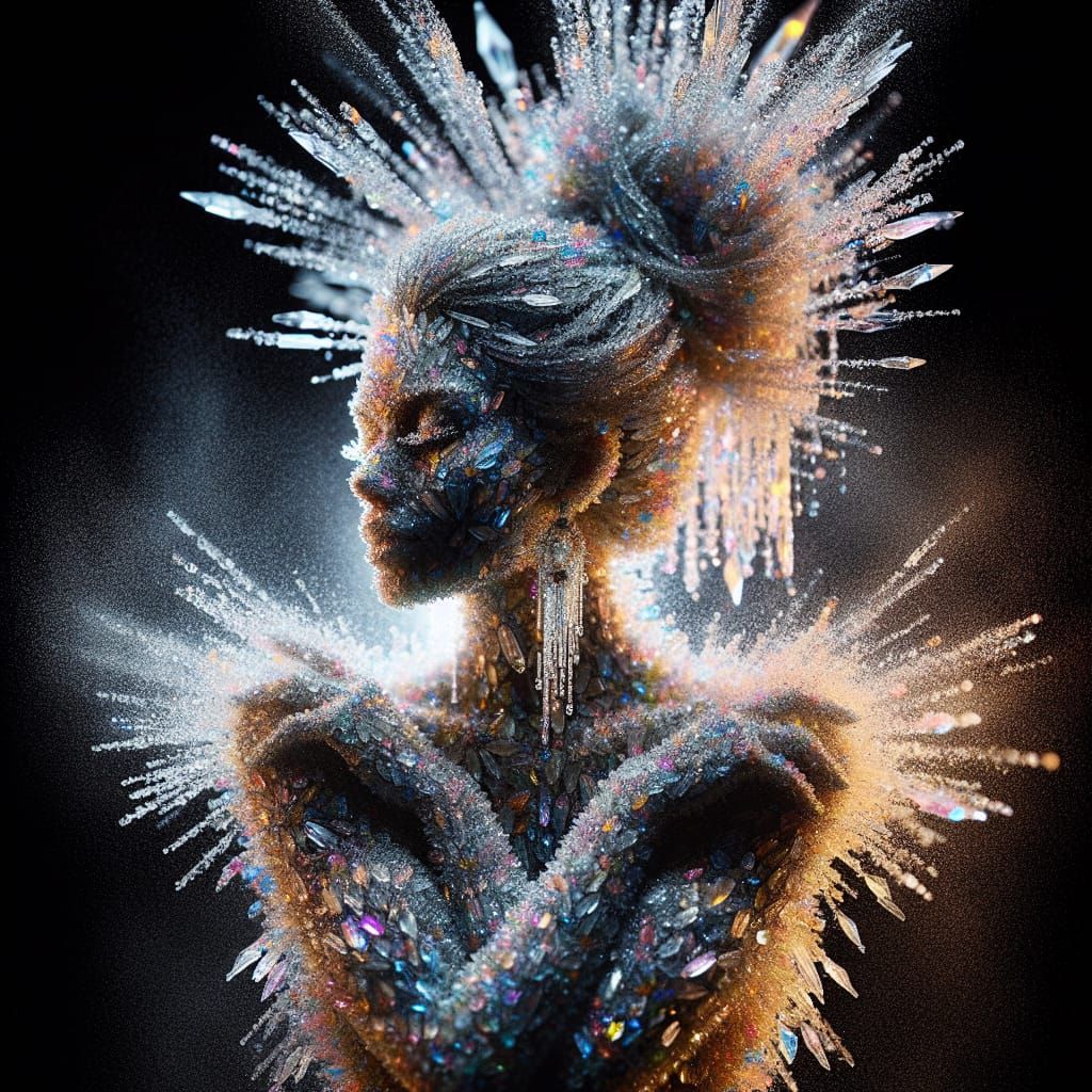 Polynesian Ice Crystal Woman: Sparkling Transformation