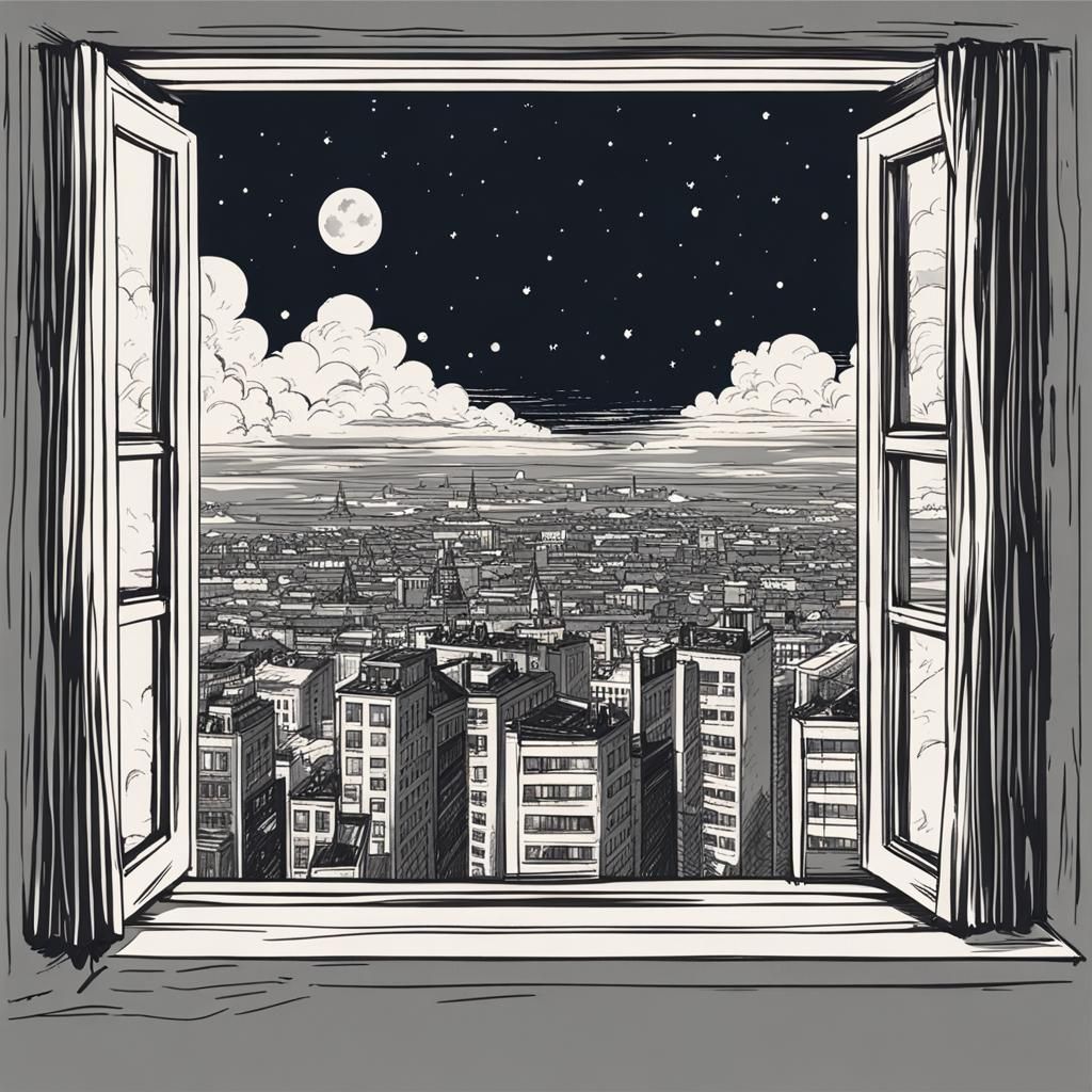 Expansive Sky View from a Window