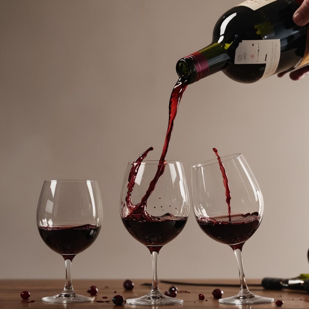 Dramatic Wine Collision in Cinematic Lighting