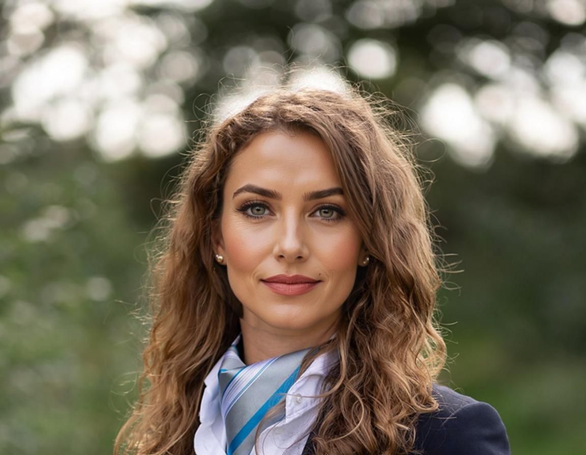 Elegant Businesswoman in Strict Office Attire